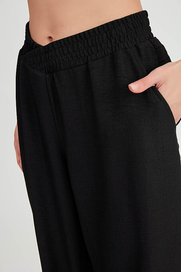 Beli Çapraz Lastik Detaylı Pantolon - 20