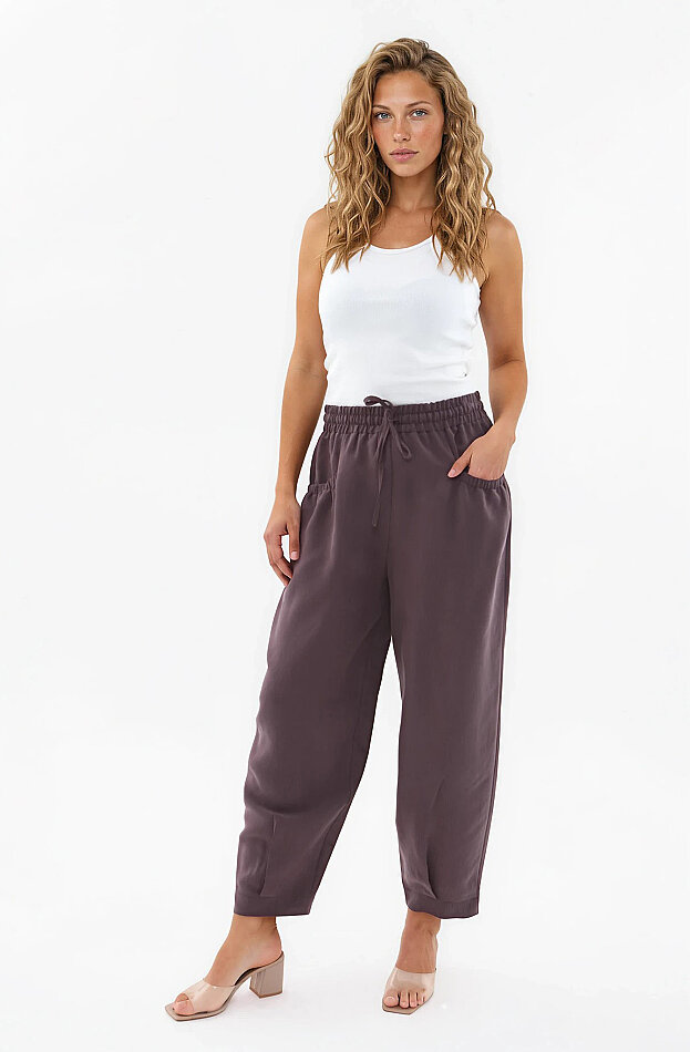 Beli Lastikli Cep Detaylı Çizgili Pantolon - 21