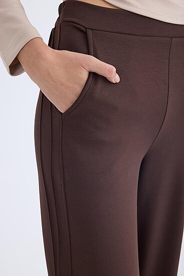 Beli Lastikli Geniş Paça Eşofman Pantolon - 7