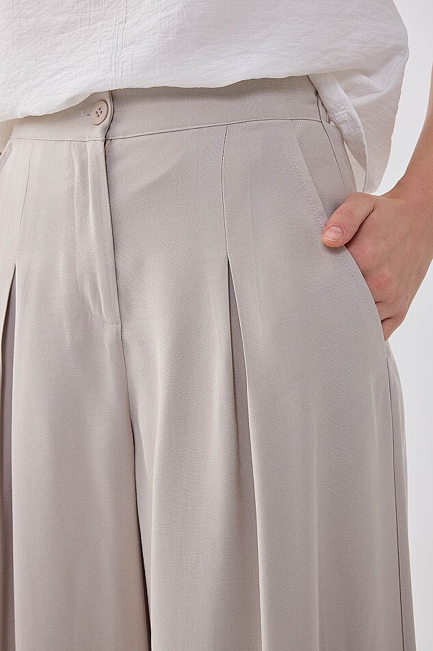 Beli Lastikli Geniş Paça Pantolon - 21