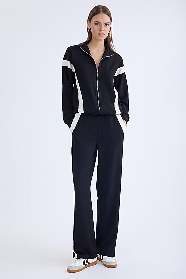 Beli Lastikli Kenarı Şeritli Eşofman Pantolon - 1