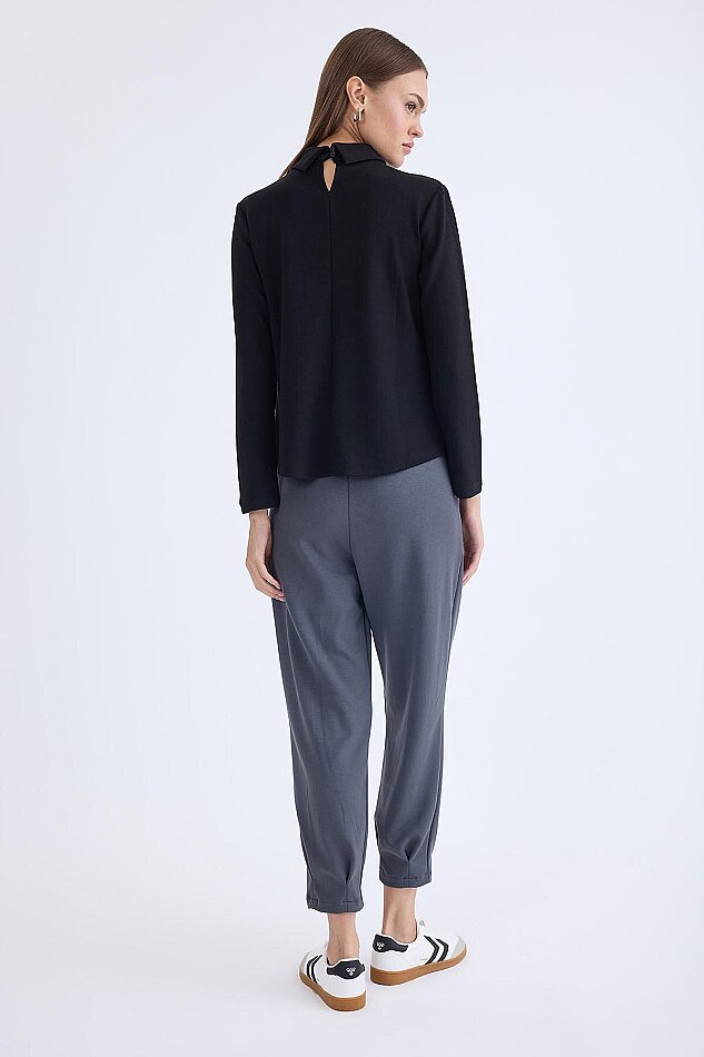 Beli Lastikli Pileli Eşofman Pantolon - 4