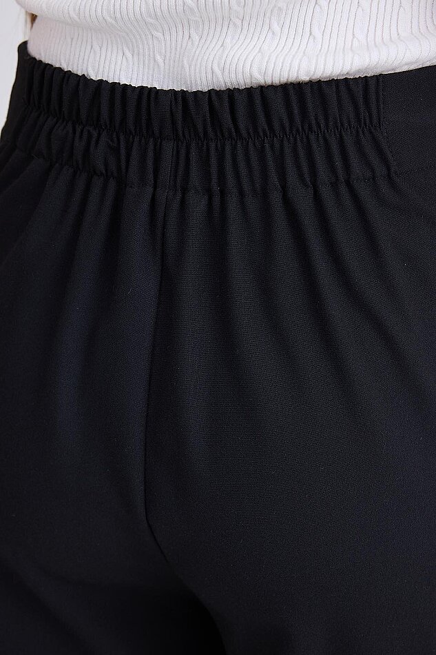 Beli Lastikli Pileli Geniş Paça Pantolon - 10