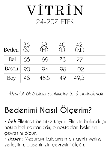 Beli Lastikli Süet Etek - 20