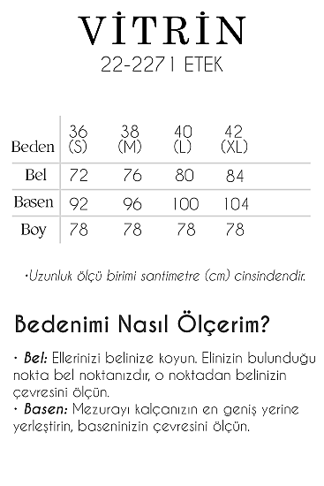 Çan Kesim Süet Kumaş Etek - 16