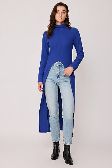 Derin Yırtmaçlı Örme Bluz - 56