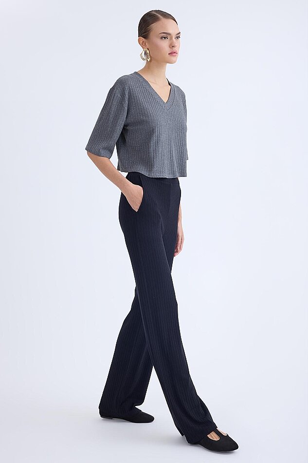Geniş Paça Fitilli Eşofman Pantolon - 14