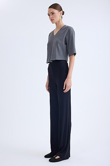Geniş Paça Fitilli Eşofman Pantolon - 17