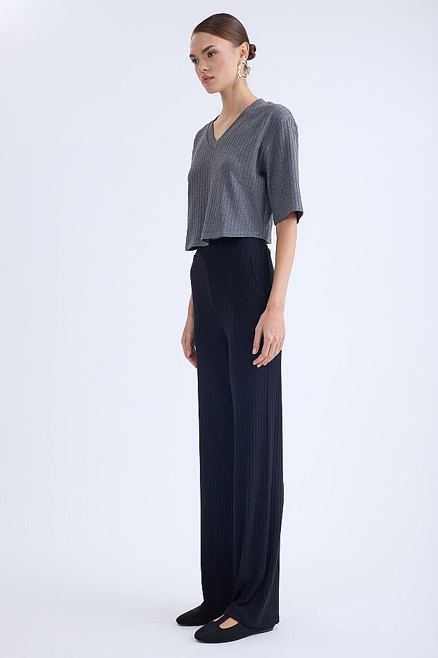 Geniş Paça Fitilli Eşofman Pantolon - 17
