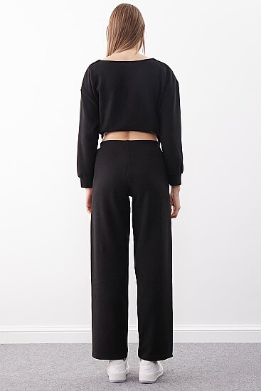 Geniş Paça Örme Pantolon - 22