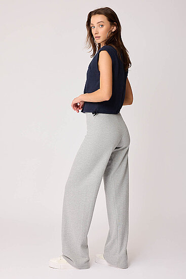 Geniş Paça Örme Pantolon - 37