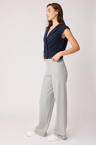 Geniş Paça Örme Pantolon - 36