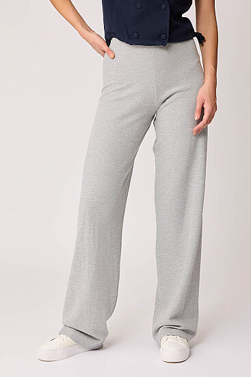 Geniş Paça Örme Pantolon - 38