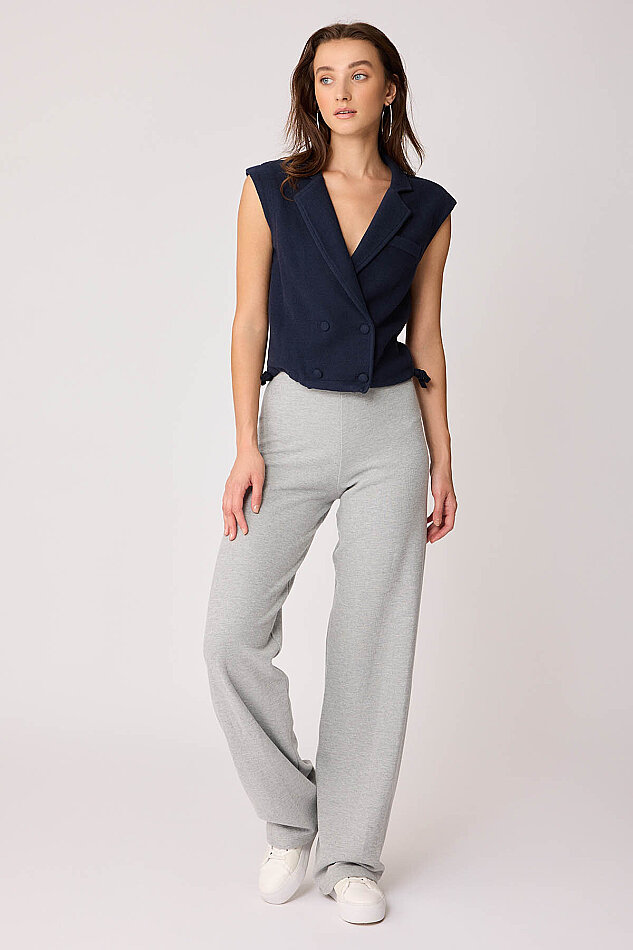 Geniş Paça Örme Pantolon - 35
