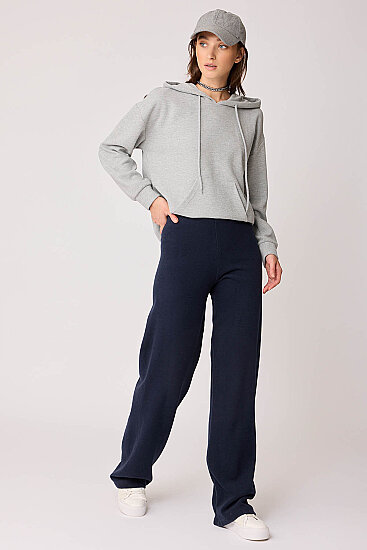 Geniş Paça Örme Pantolon - 25