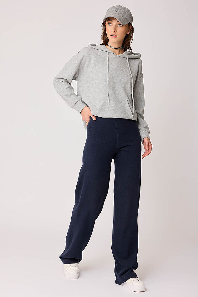 Geniş Paça Örme Pantolon - 25