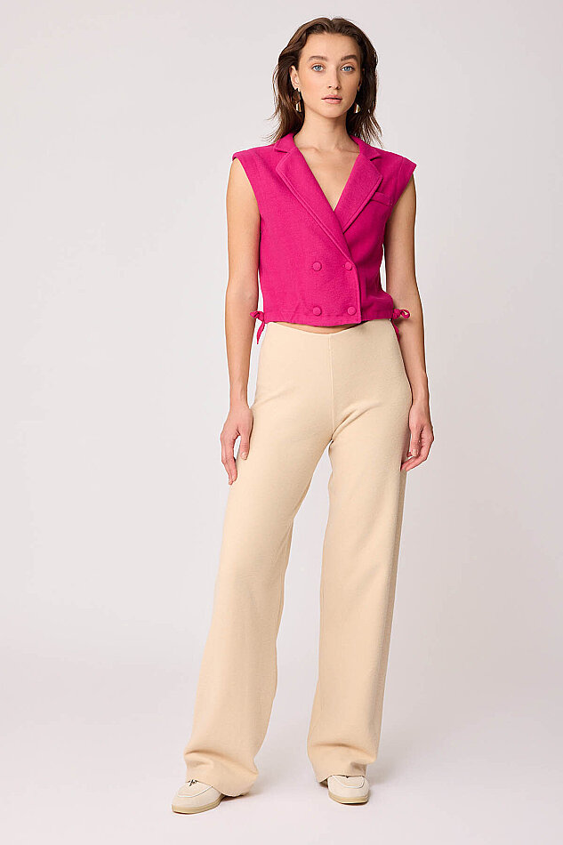 Geniş Paça Örme Pantolon - 30