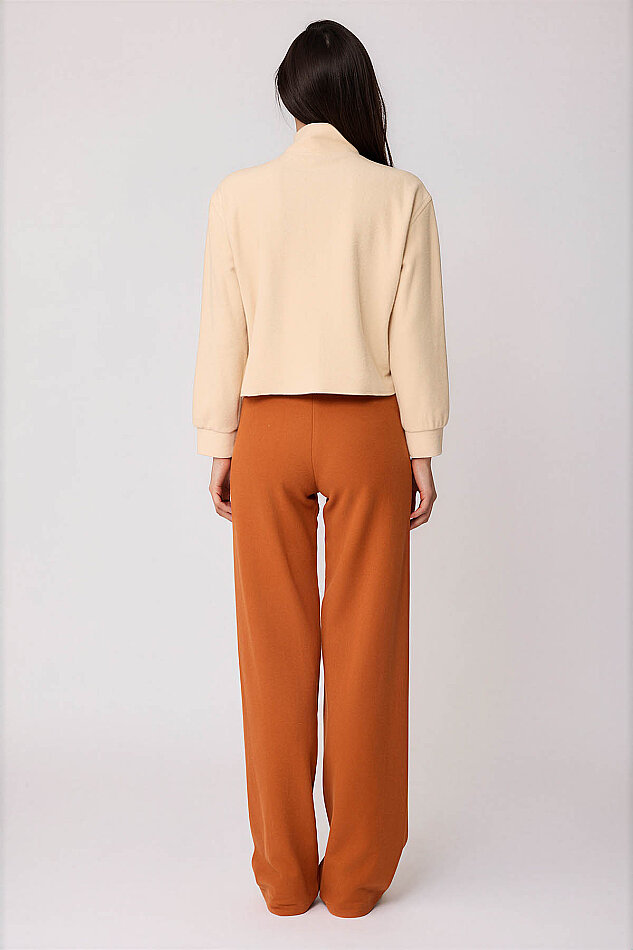 Geniş Paça Örme Pantolon - 3