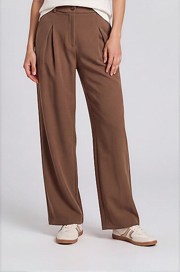 Geniş Paça Pileli Pantolon - 14