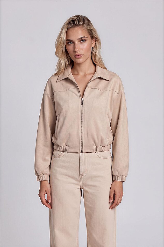 Süet Bomber Ceket - 1