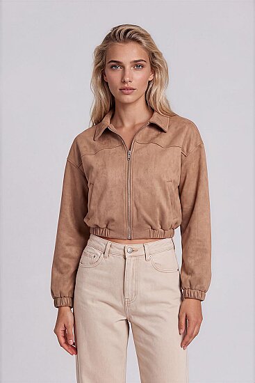 Süet Bomber Ceket - 5