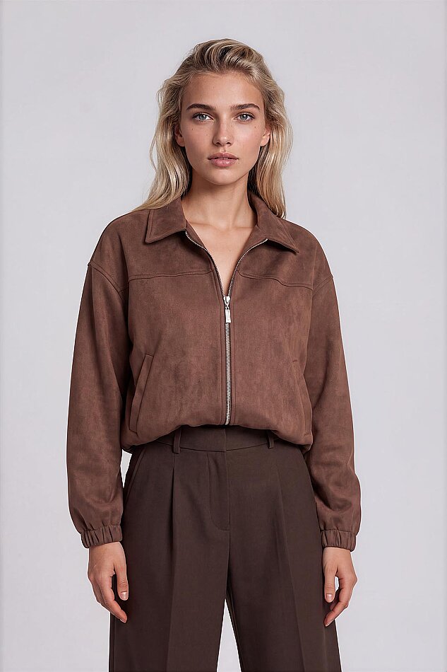 Süet Bomber Ceket - 14