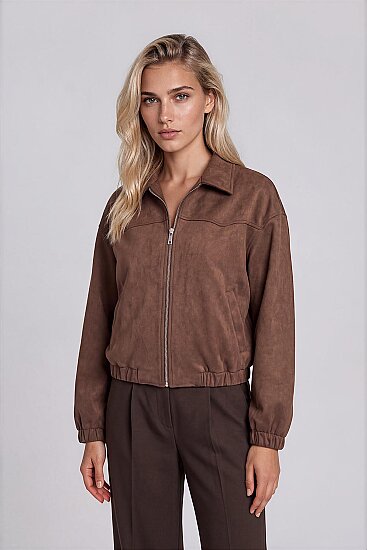 Süet Bomber Ceket - 12