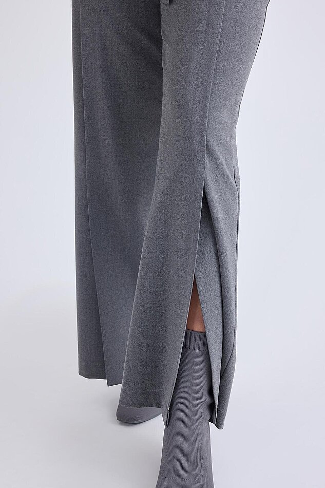 Yüksek Bel Beli Kemerli Pantolon - 11