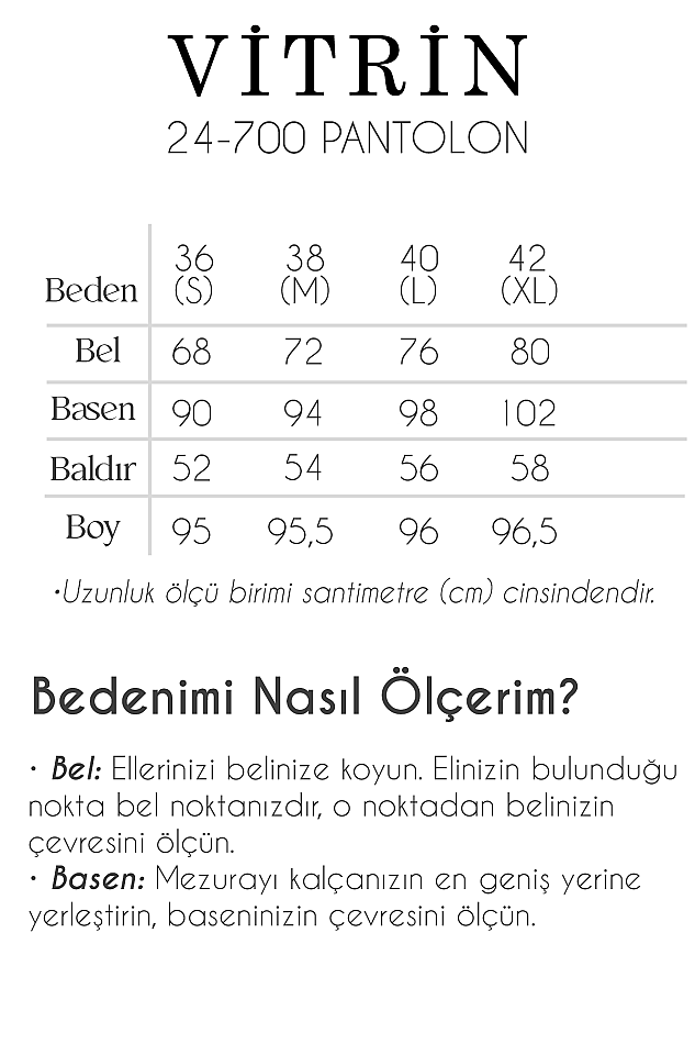 Yüksek Bel Kemerli Modal Pantolon - 7
