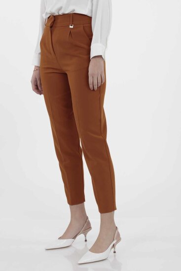 Yüksek Bel Kumaş Pantolon - 40