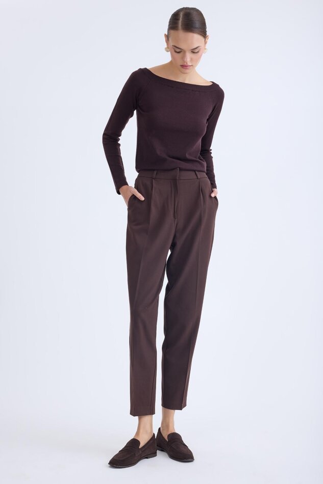 Yüksek Bel Kumaş Pantolon - 59